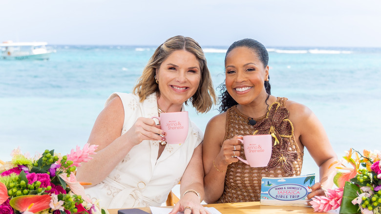 Jenna Bush Hager and Sheinelle Jones hosting 'Today' at the beach