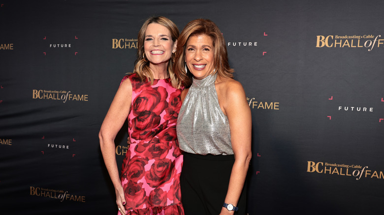 Savannah Guthrie and Hoda Kotb on the red carpet for an event