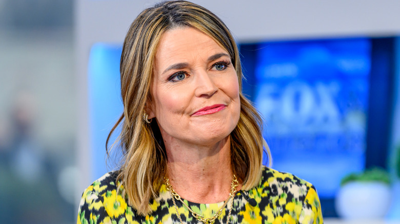 image of Savannah Guthrie looking a bit uncomfortable during a broadcast