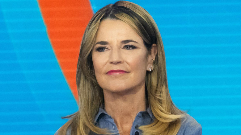 Savannah Guthrie with pursed lips