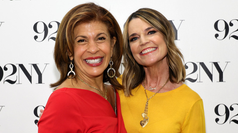 Hoda Kotb and Savannah Guthrie attend Savannah Guthrie in Conversation with Hoda Kotb: Reflections on Faith at 92NY on February 22, 2024 in New York City.