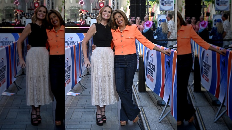 Savannah Guthrie smiles next to Hoda Kotb