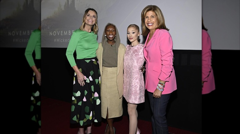 Savannah Guthrie, Cynthia Erivio, Ariana Grande, and Hoda Kotb smile together