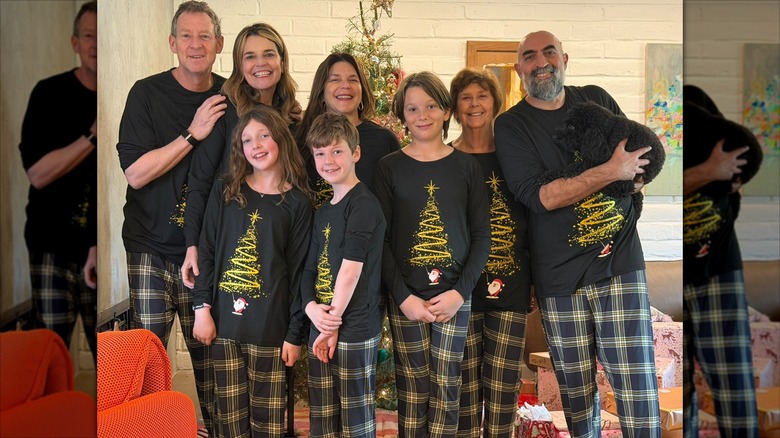 Savannah Guthrie posing with family