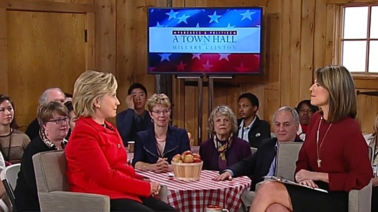 Savannah Guthrie interviewing Hillary Clinton in 2015