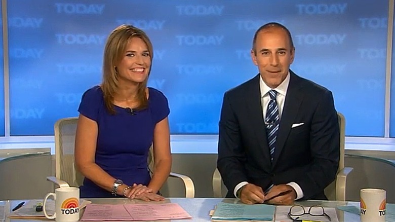 Savannah Guthrie and Matt Lauer hosting Today on July 9, 2012