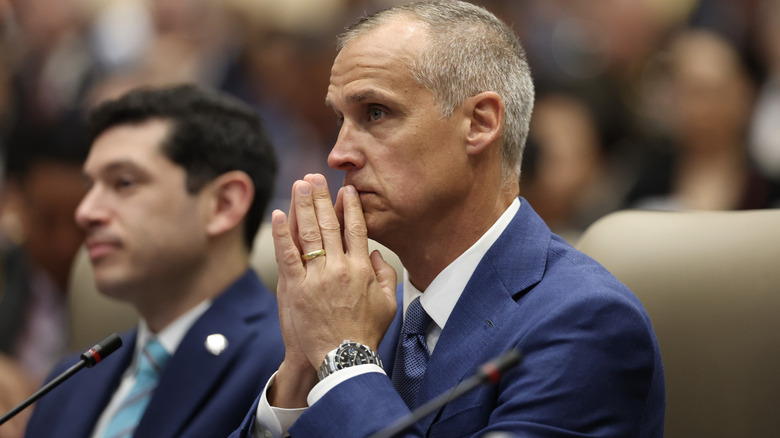 Corey Lewandowski looking serious