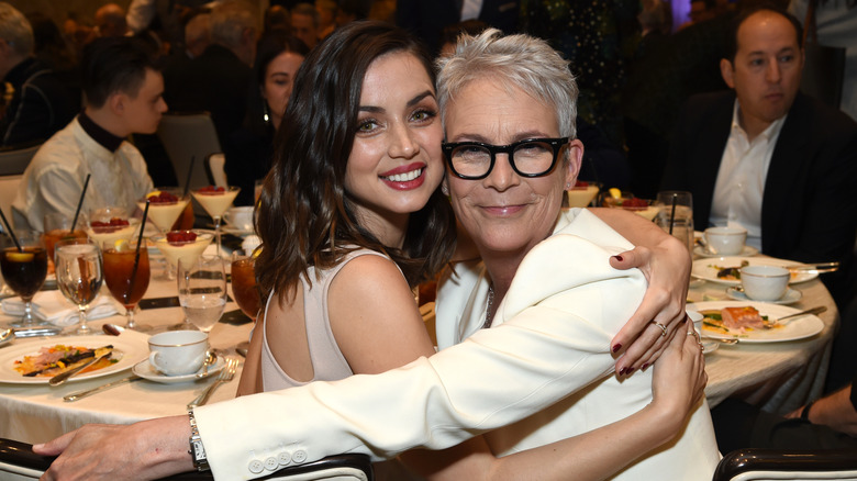 Ana de Armas (L) and Jamie Lee Curtis attend the 20th Annual AFI Awards at Four Seasons Hotel Los Angeles at Beverly Hills on January 03, 2020 in Los Angeles, California.