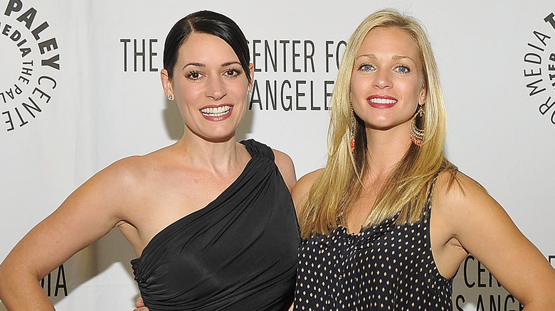 A.J. Cook and Paget Brewster smiling at an event