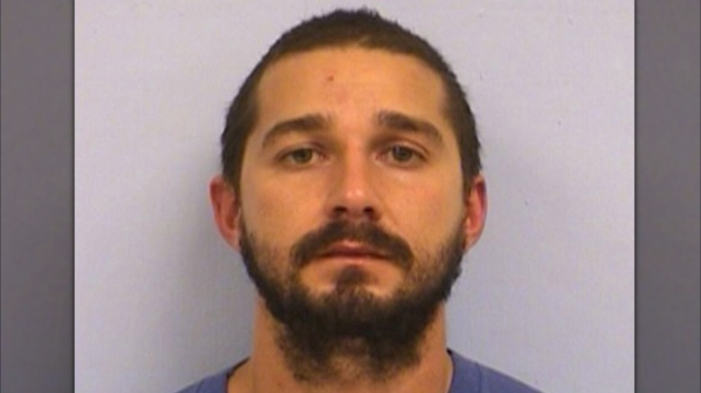 Shia LaBeouf's mug shot from his 2017 arrest in Savannah, Georgia.
