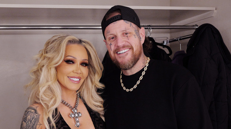 Bunnie Xo and Jelly Roll wearing black