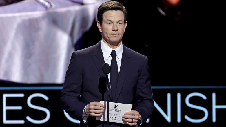 Mark Wahlberg on stage at the 2023 SAG Awards