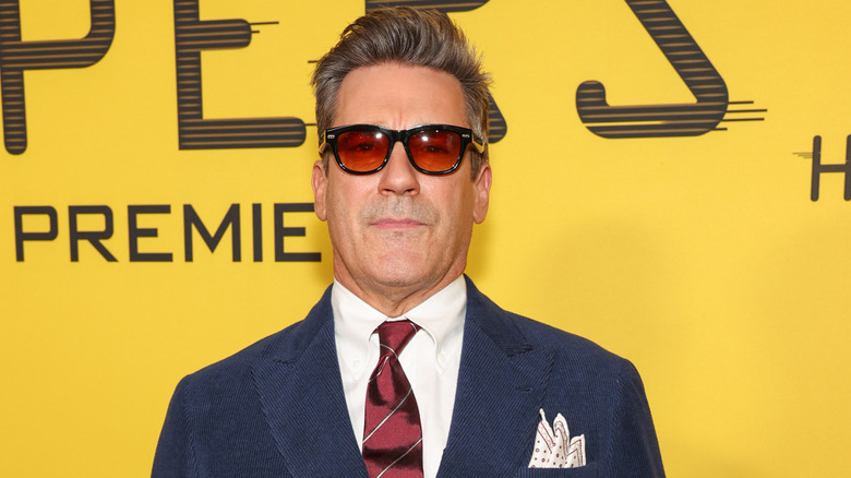 Jon Hamm posing on step-and-repeat