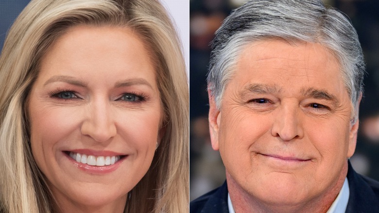 Ainsley Earhardt and Sean Hannity smiling.