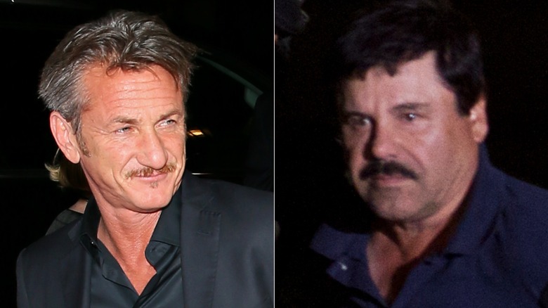 Side by side image of Sean Penn and Joaquin "El Chapo" Guzman-Loera