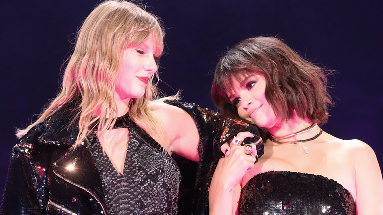 Selena Gomez and Taylor Swift snuggling up