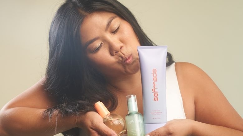 Stephanie Lee with products 