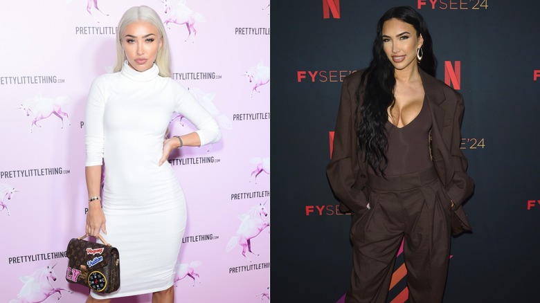 Two side-by-side images of Selling Sunset's Breana Tiesi