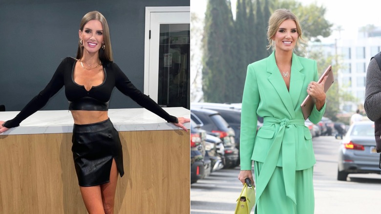 Two side-by-side images of Selling Sunset's Nicole Young.