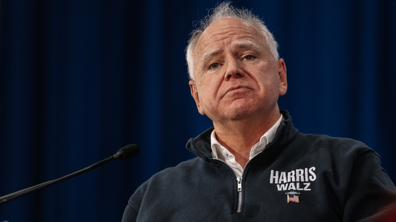 Tim Walz looking sad