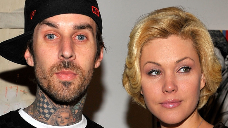 Shanna Moakler and Travis Barker at event