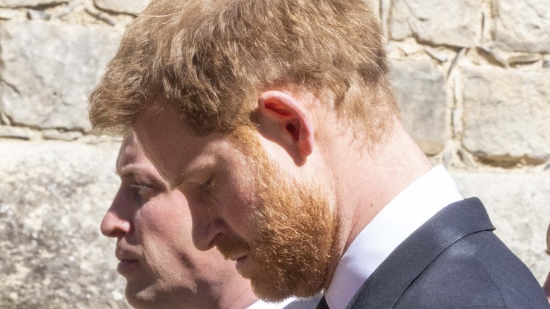 Prine Harry at Prince Edward's funeral