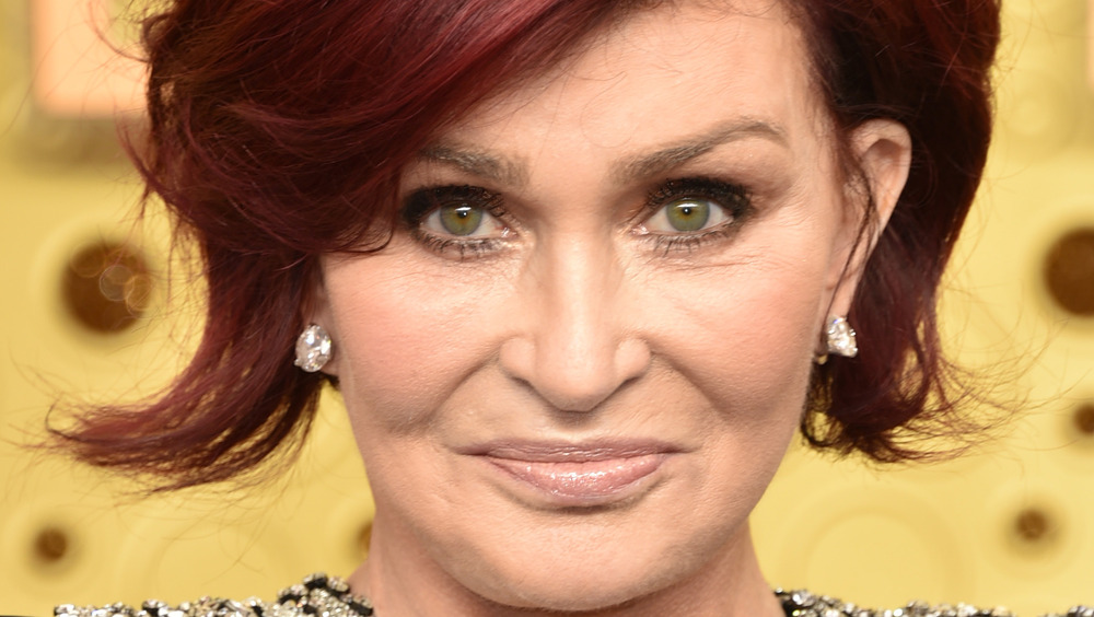 Sharon Osbourne with diamond earrings