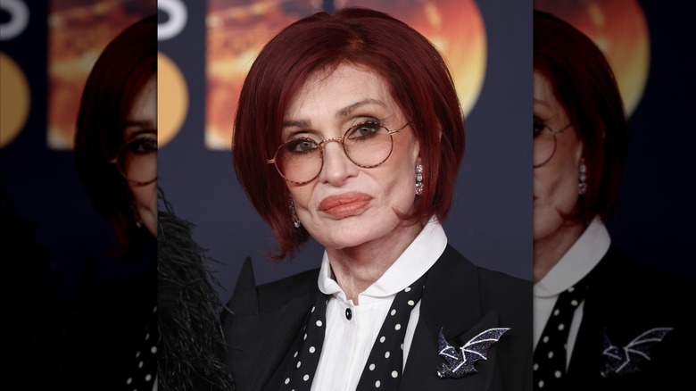 Sharon Osbourne looking lost in thought