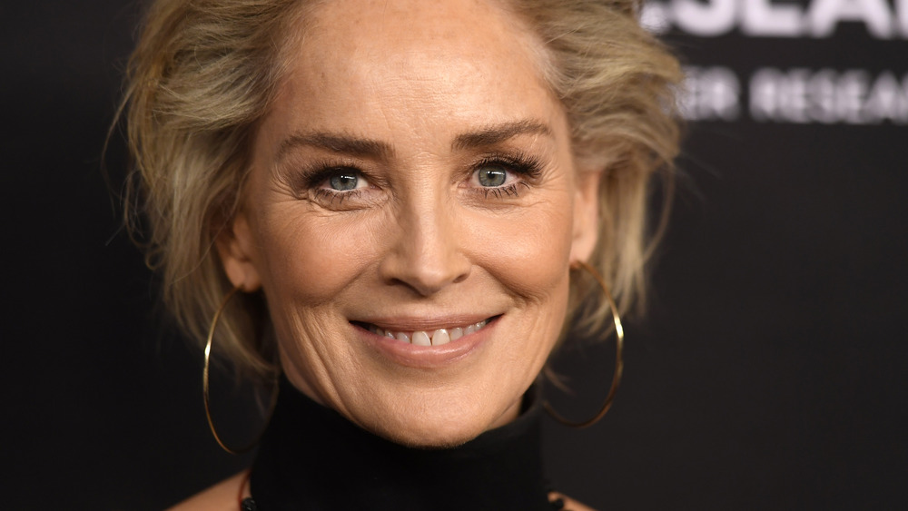 Sharon Stone, natural makeup look 