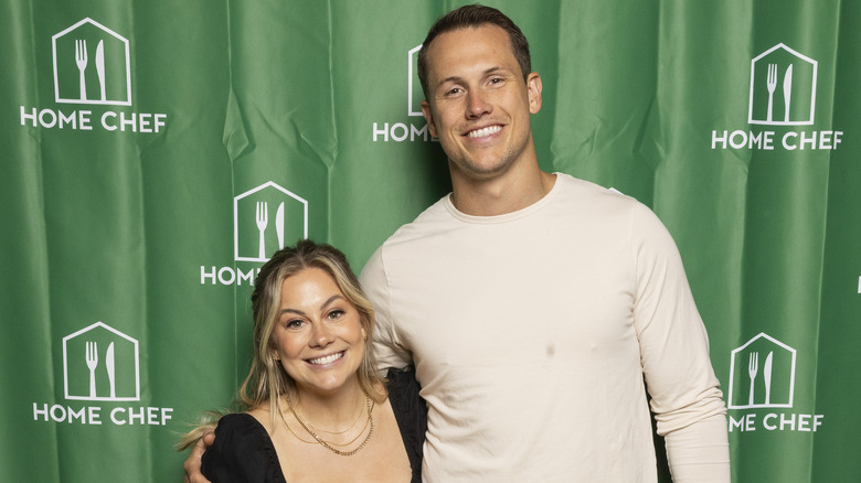 Shawn Johnson East and Andrew East smiling