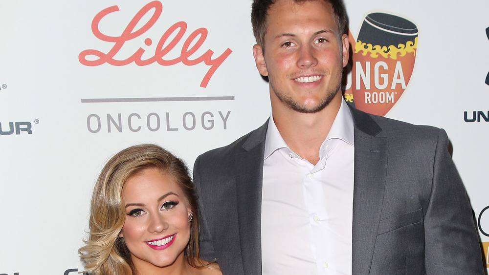 Shawn Johnson and Andrew East at event