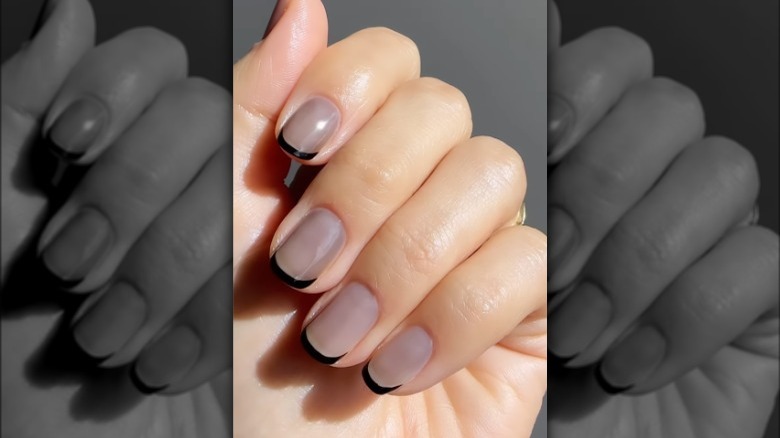 Sheer Pantyhose Nails Are The Classiest Minimal Manicure Trend