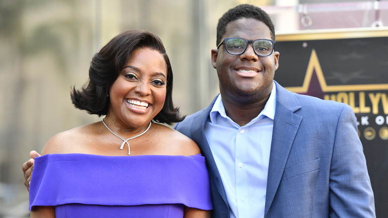 Sherri Shepherd posing with her son Jeff Tarpley Jr.