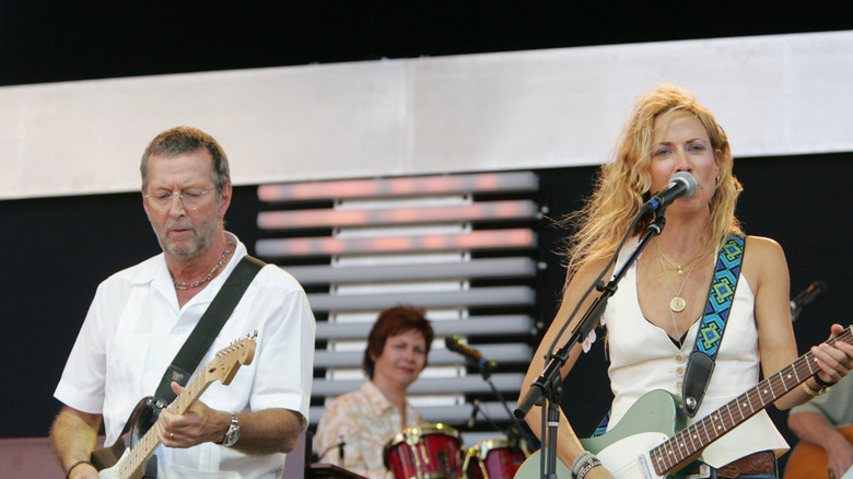 Sheryl Crow and Eric Clapton performing live together