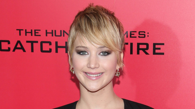 Jennifer Lawrence with a short hairstyle
