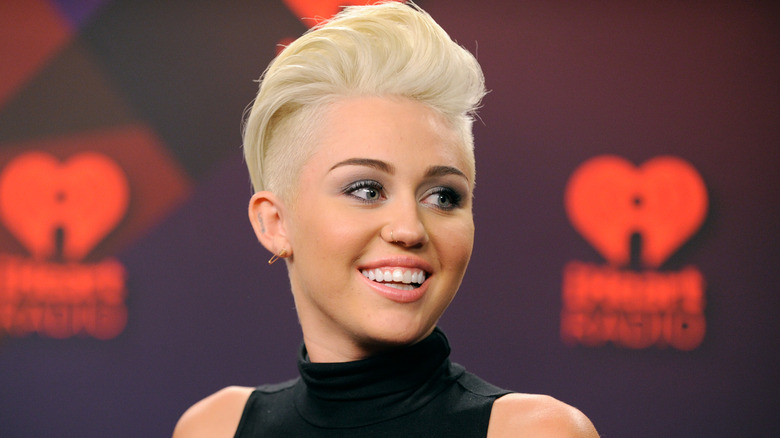 Miley Cyrus with a short hairstyle