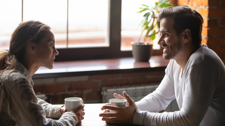 First Date Conversation over coffee 