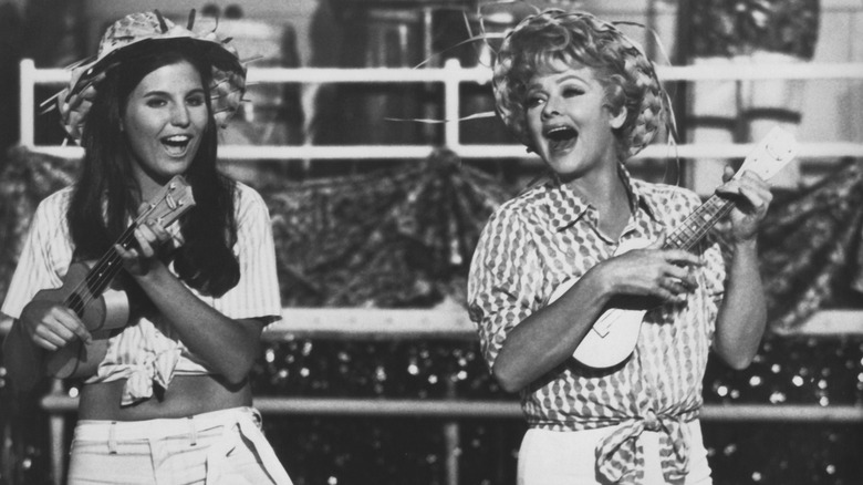 Lucille Ball and Lucie Arnaz singing on a 1971 episode of "Here's Lucy"