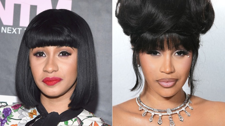 Side by side photos of Cardi in 2016 and more recently in 2025