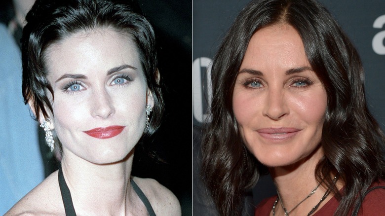 Side by side photos to compare how Courteney Cox looked in the 1990s and in 2015