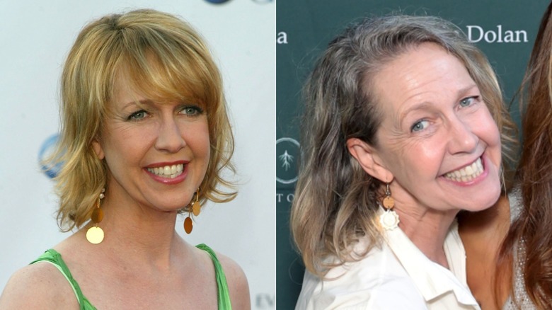 Side-by-side photos of younger and older Monica Horan