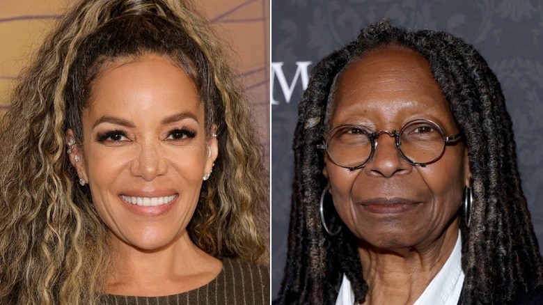 Split image of Sunny Hostin and Whoopi Goldberg