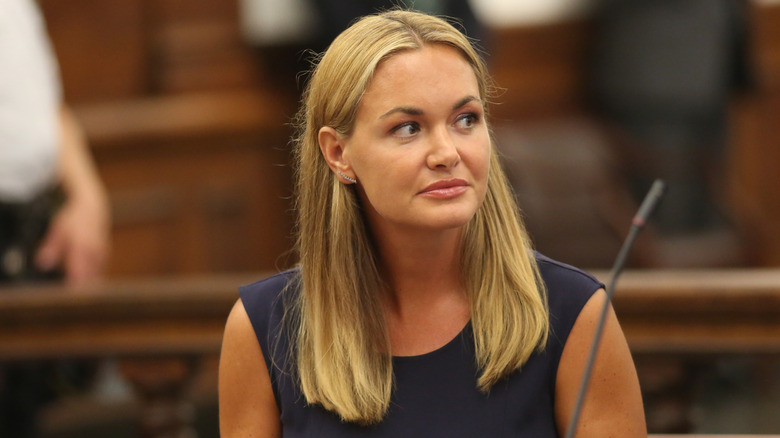 image of Vanessa Trump looking sideways at legal event