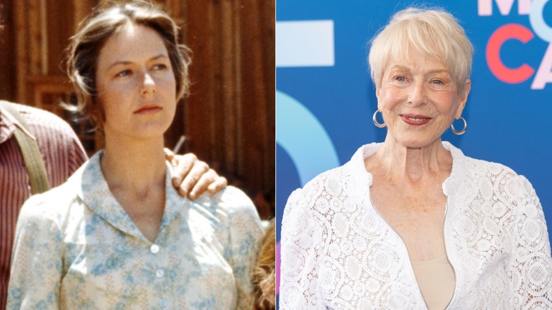 Composite image of Karen Grassle on "Little House" vs in 2024