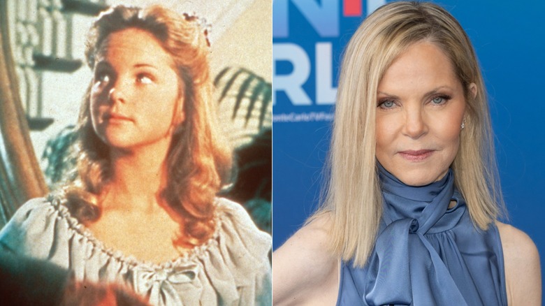 Composite image of Melissa Sue Anderson in "Little House on the Prairie" vs 2024