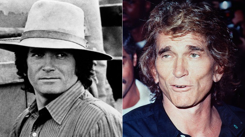 Composite image of Michael Landon in the 1970s vs. 1991