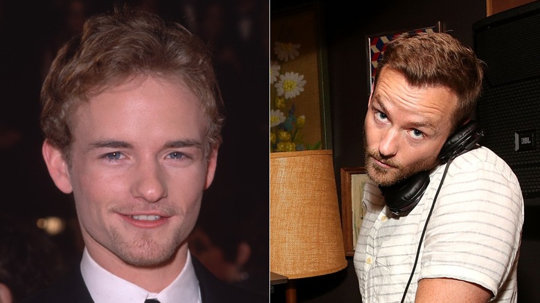 Christopher Masterson on the red carpet in 2000 and DJing in 2017.