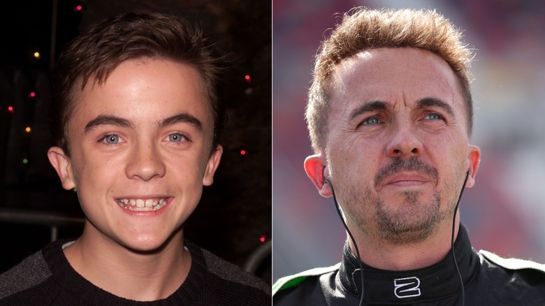 Frankie Muniz on the red carpet in 2000 and on the NASCAR track in 2025.
