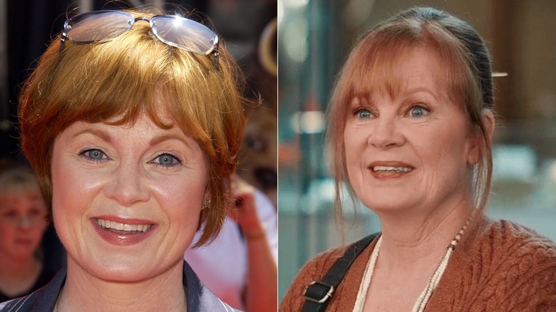 Meagen Fay on the red carpet in 2002 and in Loot.