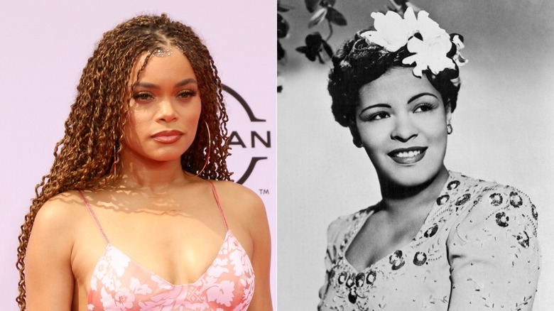 Andra Day at the 2021 BET Awards & Billie Holiday circa 1939